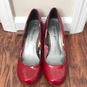 COPY - Women’s Madden Girl Red Patent Leather Pumps